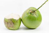coconuts on white background