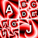 Design ABC letters from A to J