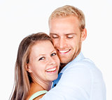 Portrait of a Happy Young Couple Smiling