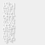 Abstract background with paper alphabet