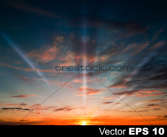 abstract nature sky background with pink sunrise