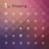 Shopping Line Icons