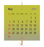 Calendar for May 2015
