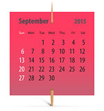 Calendar for September 2015