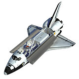 Space Shuttle On White Background