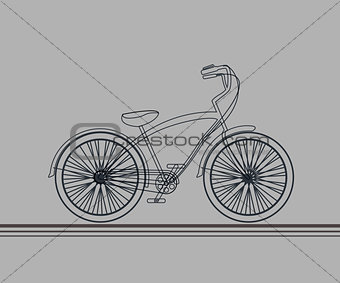 Hipsters bicycle sketch
