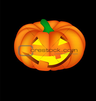 Halloween Background with Pumpkin Vector Illustration