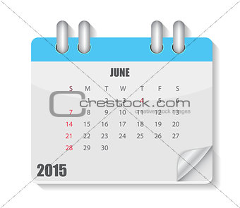 Calendar 2015 Year. Vector Illustration