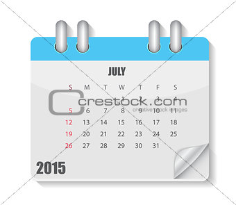 Calendar 2015 Year. Vector Illustration