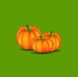 Orange Pumpkin  Background Vector Illustration