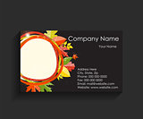 Company Business Card on Black Background. Vector Illustration