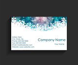 Company Business Card on Black Background.