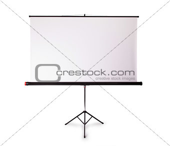 Blank projection screen with copy-space