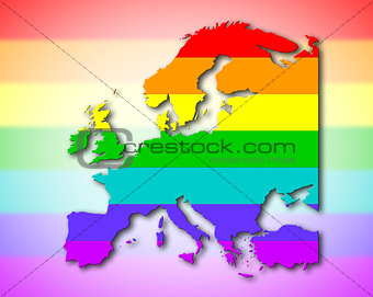 Europe - Rainbow flag pattern