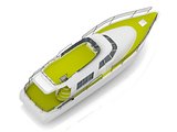 Premium motorized pleasure yellow boat 