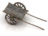Old wooden wagon cart