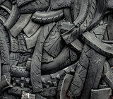 Background of old car tires