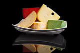 Colorful cheese variaton.