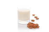 Almond milk isolated.