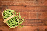 a basket of fresh green beans
