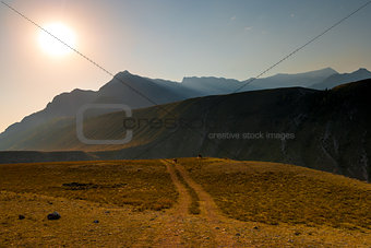 Plateau Altai region in the early morning
