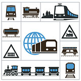 Railway. Set icons