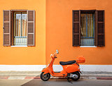 Orange scooter
