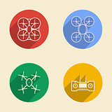 Colored vector icons for quadrocopter