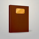 Vector illustration of brown notebook