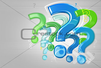 Background with question marks