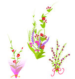 Floral graphic set, Floral banners for life events, vector collection