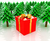 Christmas trees and gift
