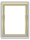 Frame with pearls