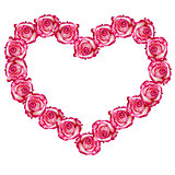 Heart shaped rose frame