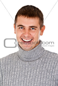 portrait of beautiful smiling man
