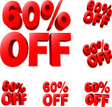 60% off Discount sale sign