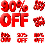 90% off Discount sale sign