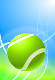Tennis Ball on Abstract Background