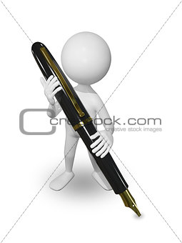 man with pen
