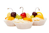 Cupcakes with fruits