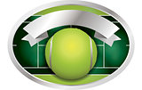 Tennis Ball Banner Illustration