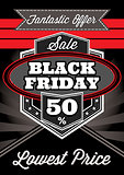 template retro poster for Black Friday
