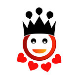 Happy smiley with crown