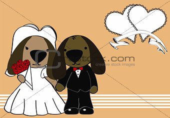 dog married cartoon background