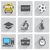 school icon set