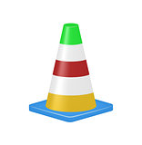 Coloured traffic cone