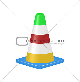 Coloured traffic cone