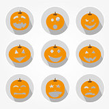 Icons set for the halloween