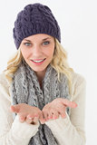 Attractive young woman in warm clothing