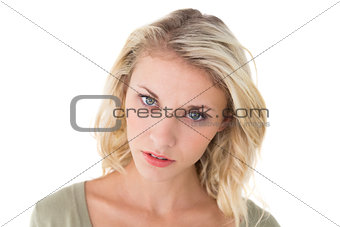 Close up portrait of attractive young woman